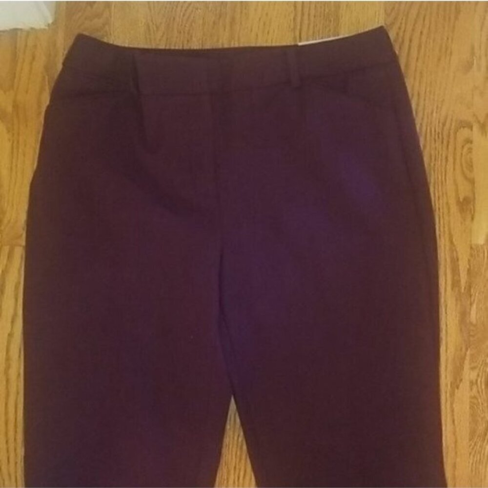 NWT Chico's So Slimming Straight-Leg Pants - Deep Burgundy - Picture 5 of 7